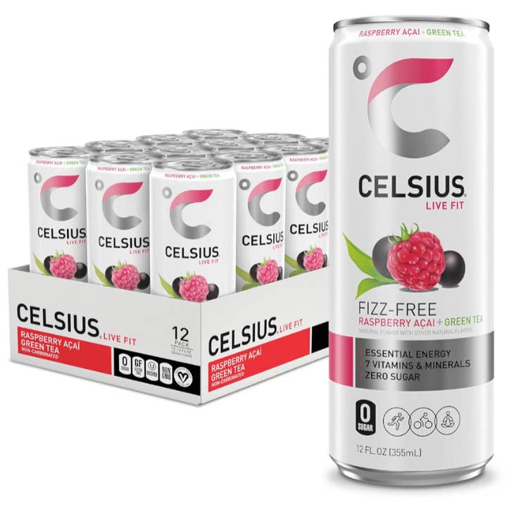 L&F Universal Goods - Wholesale Sports/Energy Drink - Celsius Raspberry Acai Green Tea Energy Drink 12 Pk 12 Oz