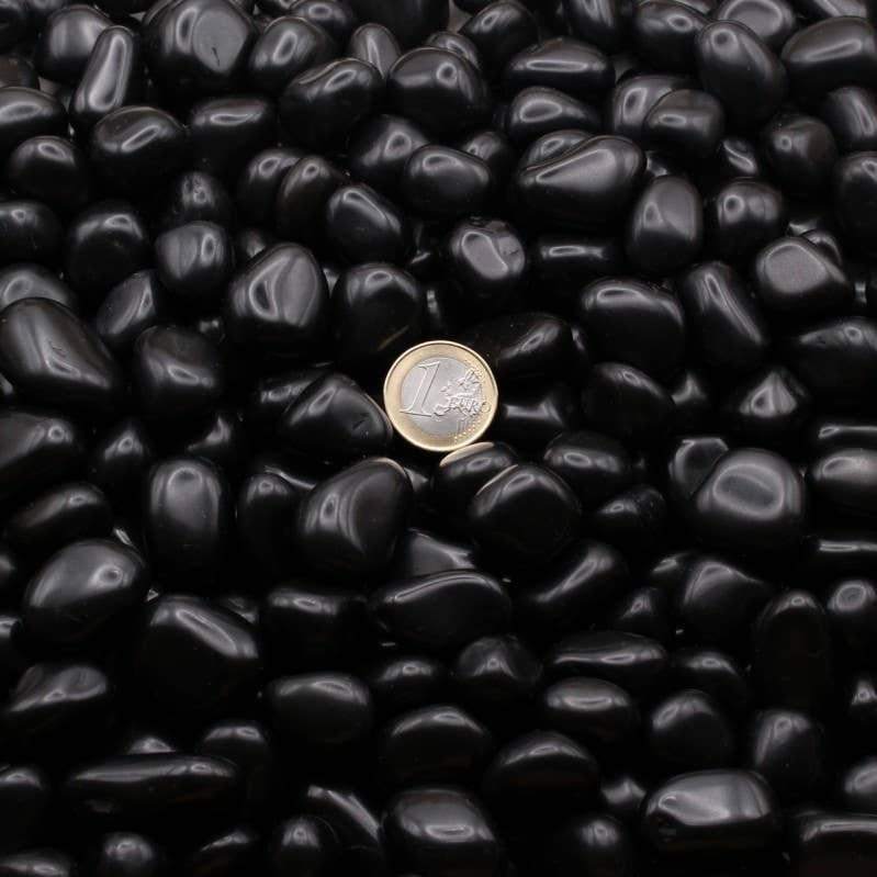 UniArt - Wholesale Ornament - Black agate pebbles, 200 grams1
