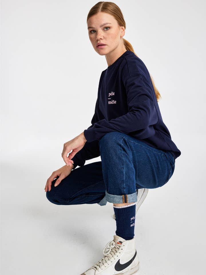 Logo Embroidered 2 Pack Socks for wholesale by Pêle-Mêle