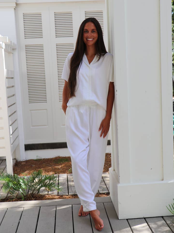 The Luxe Set - White for wholesale by Stone Tree Pajamas