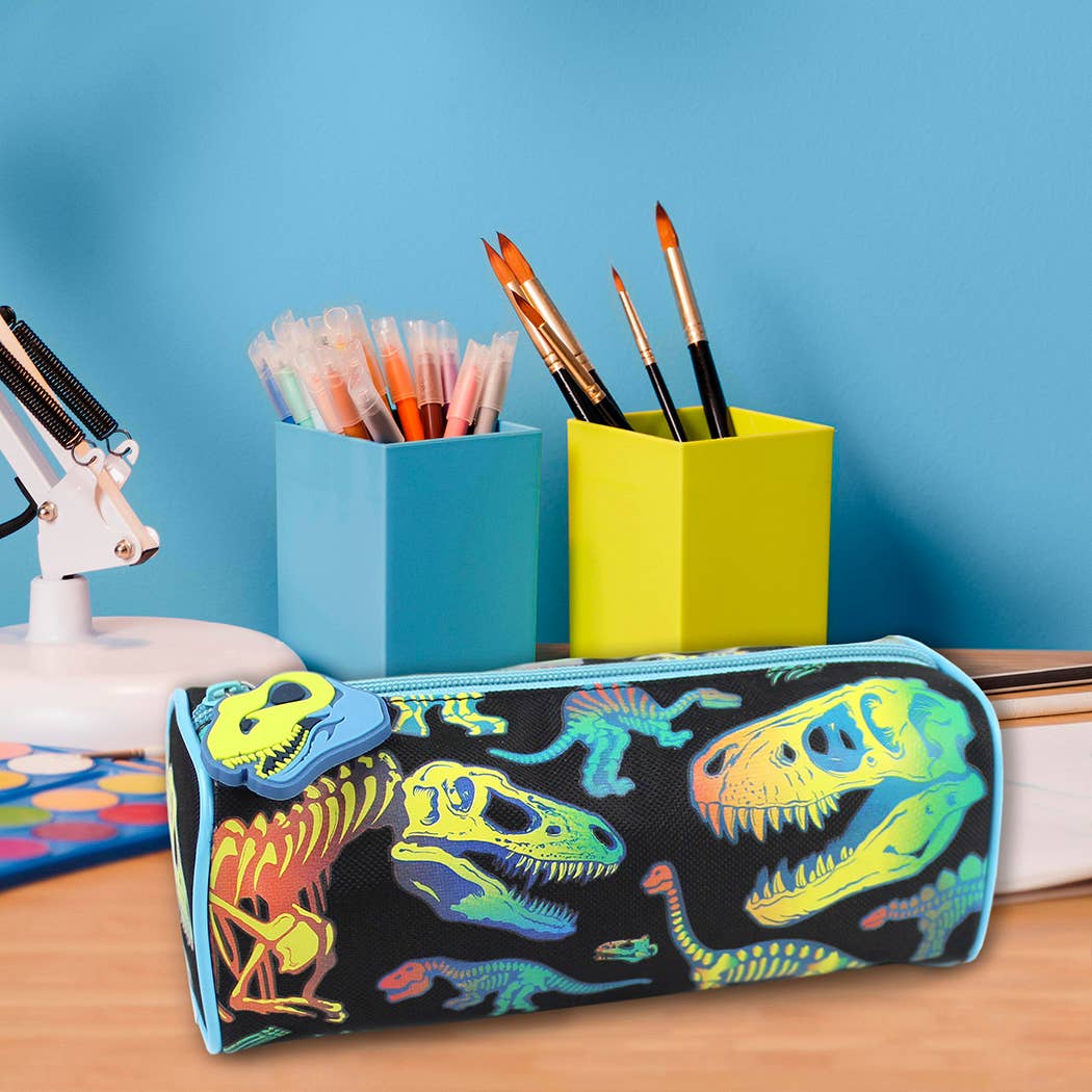 Powell Creative Products Ltd – wholesale Pencil case/pouch – Dinosaurs Pencil Case for Boys in Black & Neon1