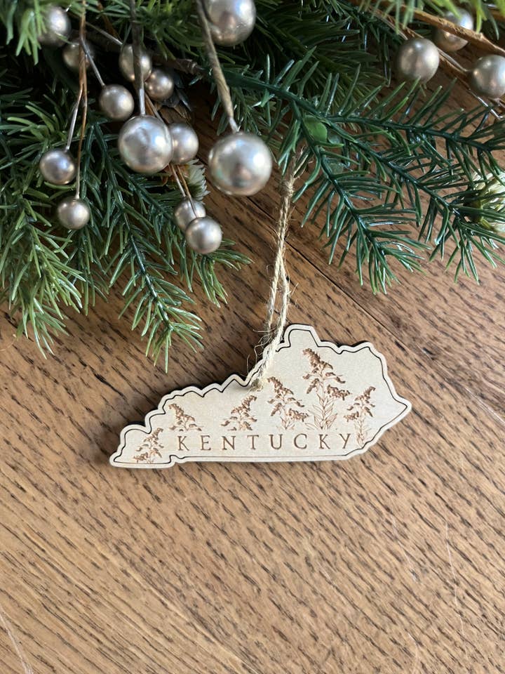Kentucky Goldenrod staatsbloem houten ornament voor wholesale door Rustic Raleigh