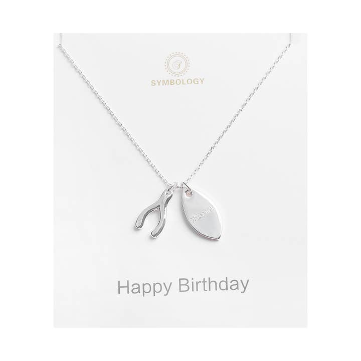 Happy Birthday Necklace for wholesale by SYMBOLOGY JEWELLERY