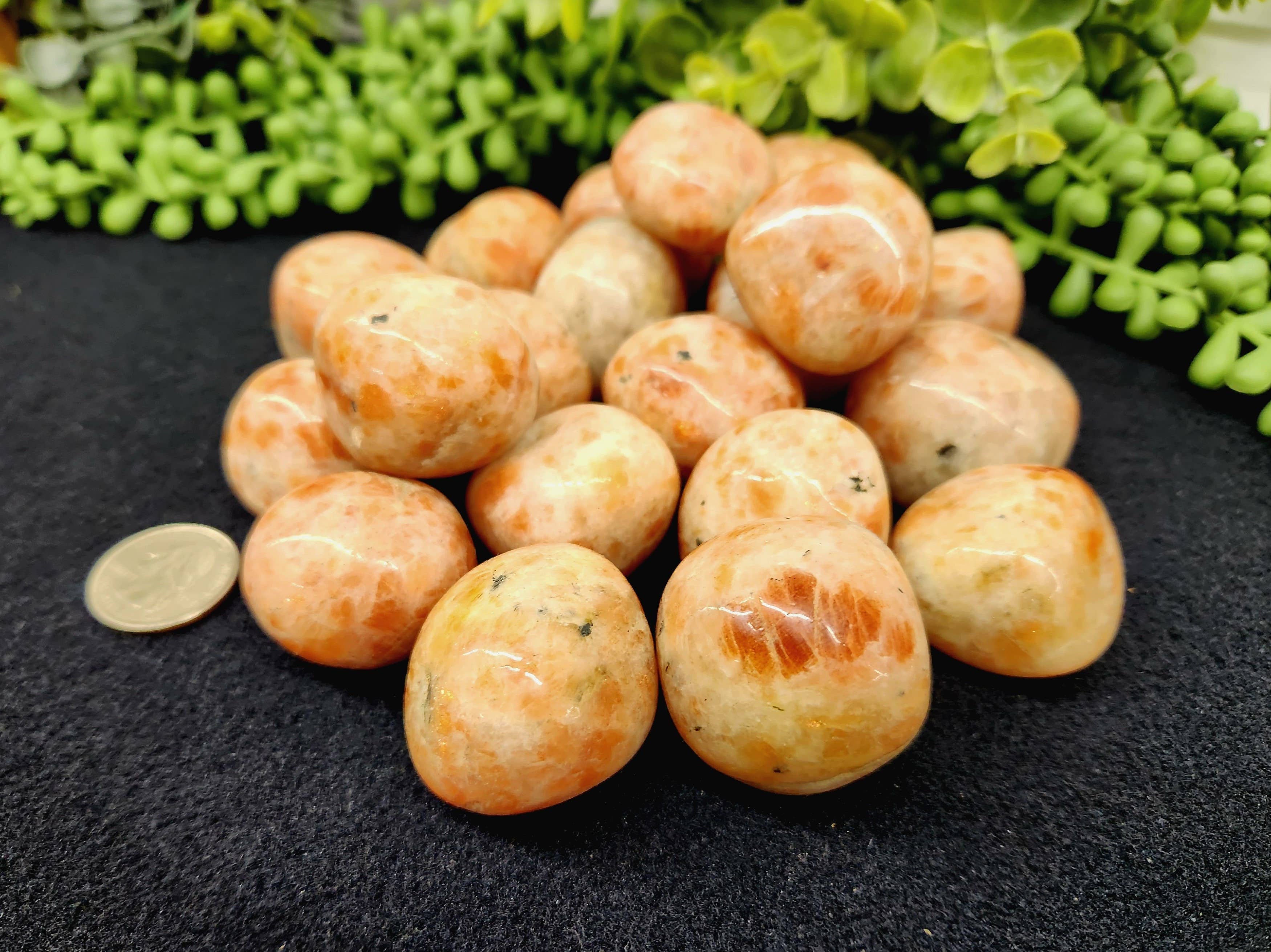 Meraki Gemstones - Wholesale Spiritual Stone/Crystal - Sunstone Tumbled Stones (1kg/2.2 lbs.)  Approx. 30-35mm4