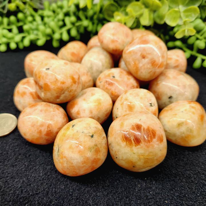Meraki Gemstones - Wholesale Spiritual Stone/Crystal - Sunstone Tumbled Stones (1kg/2.2 lbs.) Approx. 30-35mm4