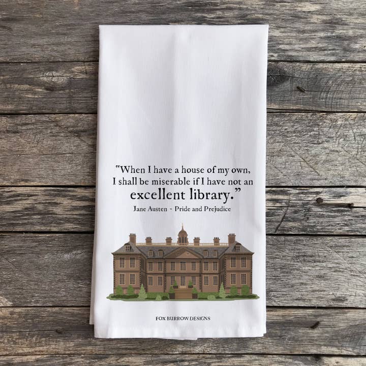 Mulheres Literárias - Orgulho e Preconceito Farinha Toalha de Chá por atacado de Fox Burrow Designs