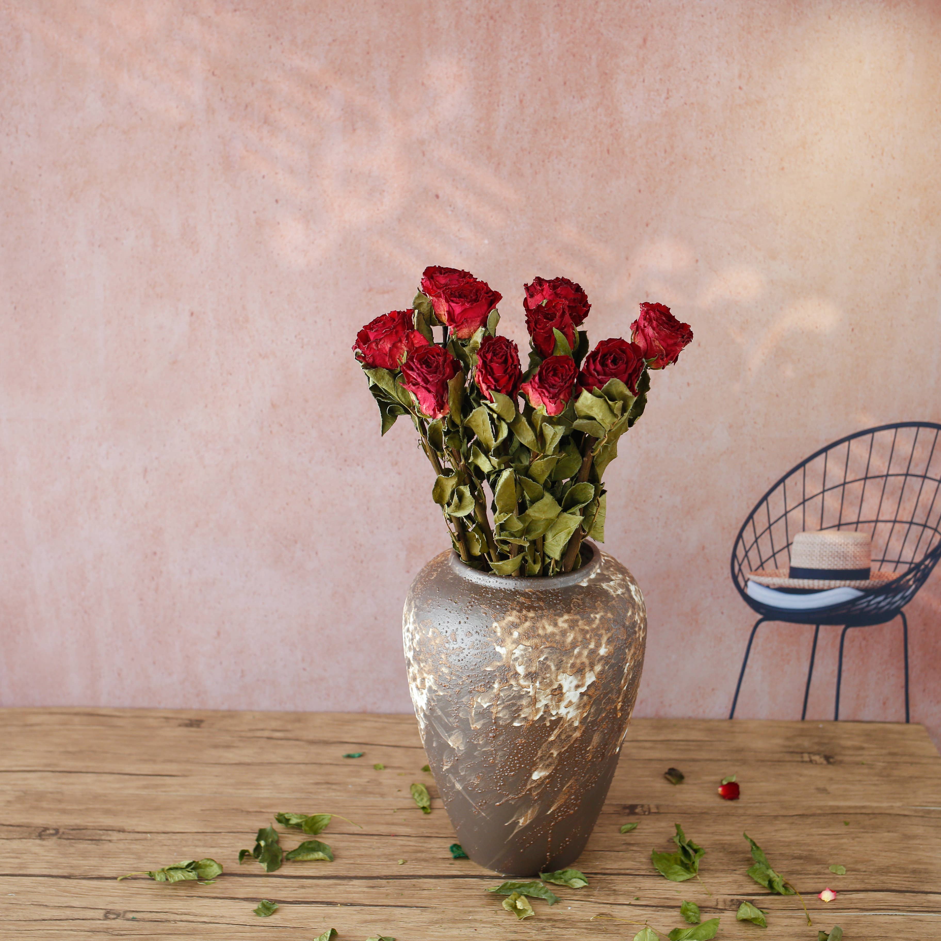 Floral Fields - Venta al por mayor Flores secas/prensadas - Rosas secas de ramo en varios colores, 10 tallos, 45 cm1