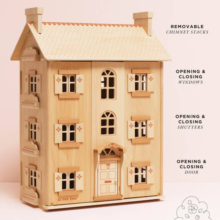 Le Toy Van - Wholesale Doll Accessory Kit - Kids - The Grand Natural Wood Dolls House1