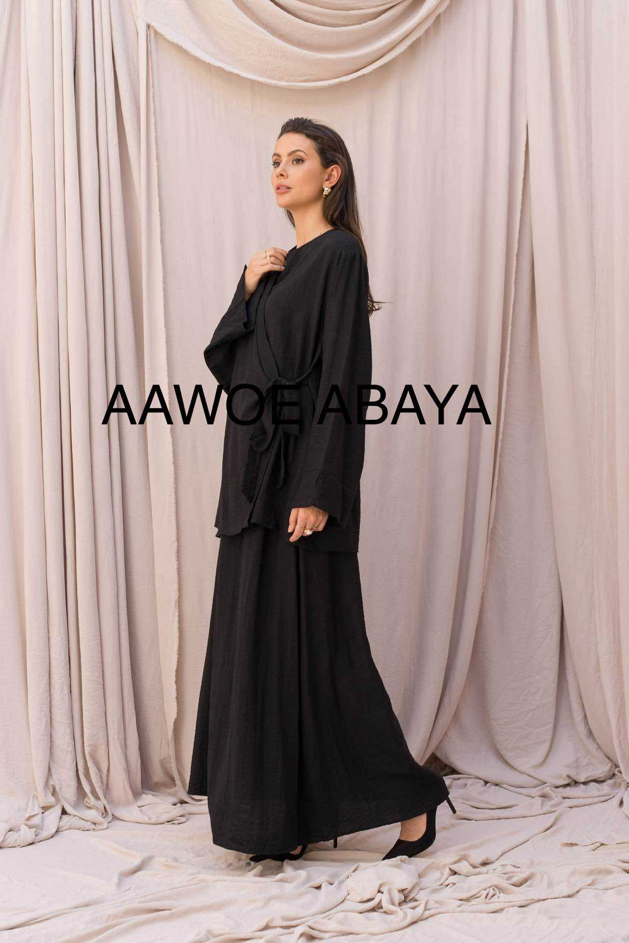 Aawoe Abaya - Wholesale Tops Set - Women's - Chic Set with Long Sleeves - 2422-EN21