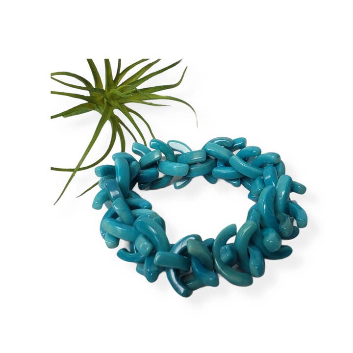 Organic jewelry by Allie – Großhandel Perlenarmband – Elastische Armbänder aus Taguanuss mit Stacheln, Einheitsgröße8