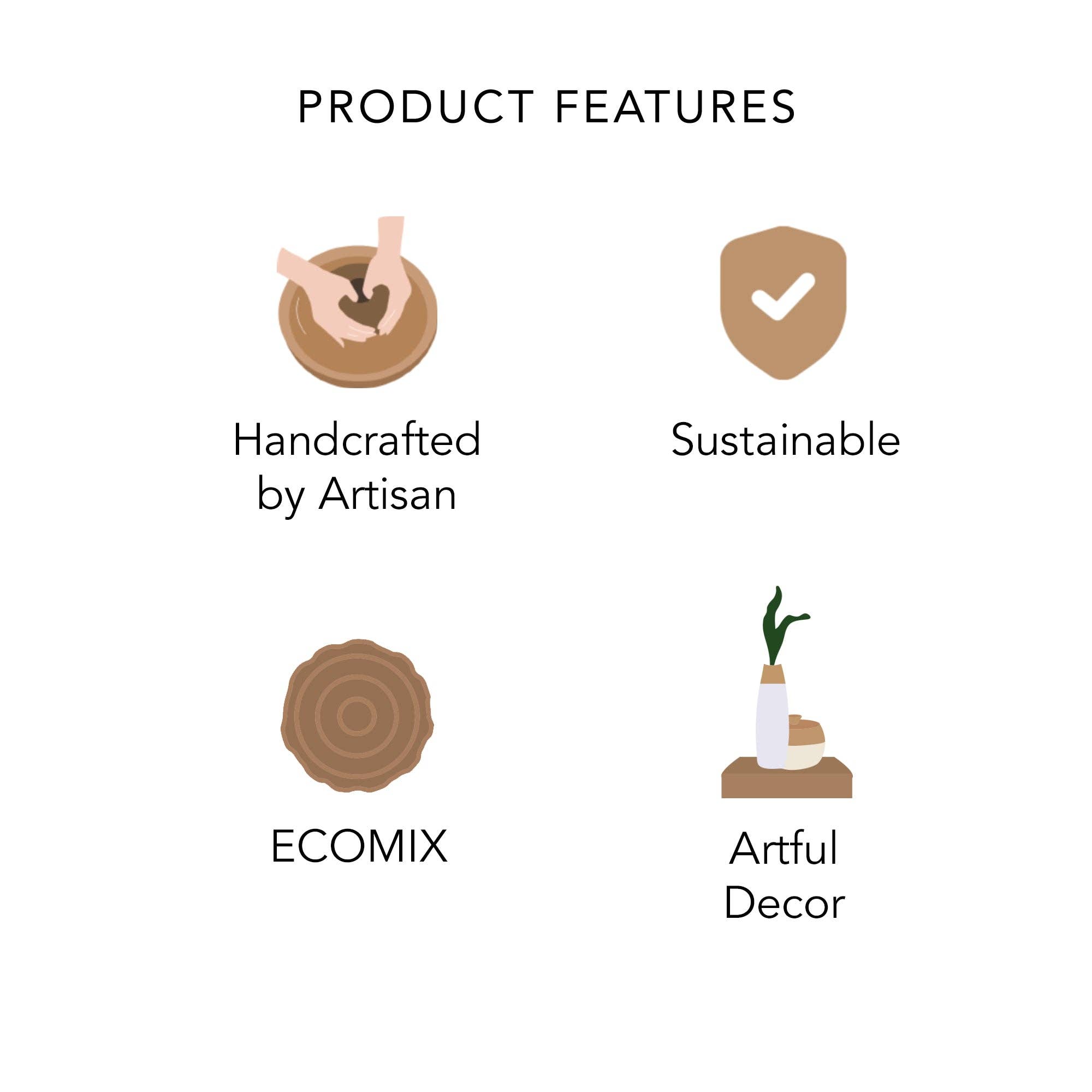 Cream Sarafay Large Ecomix Cane Vase for wholesale on Faire6