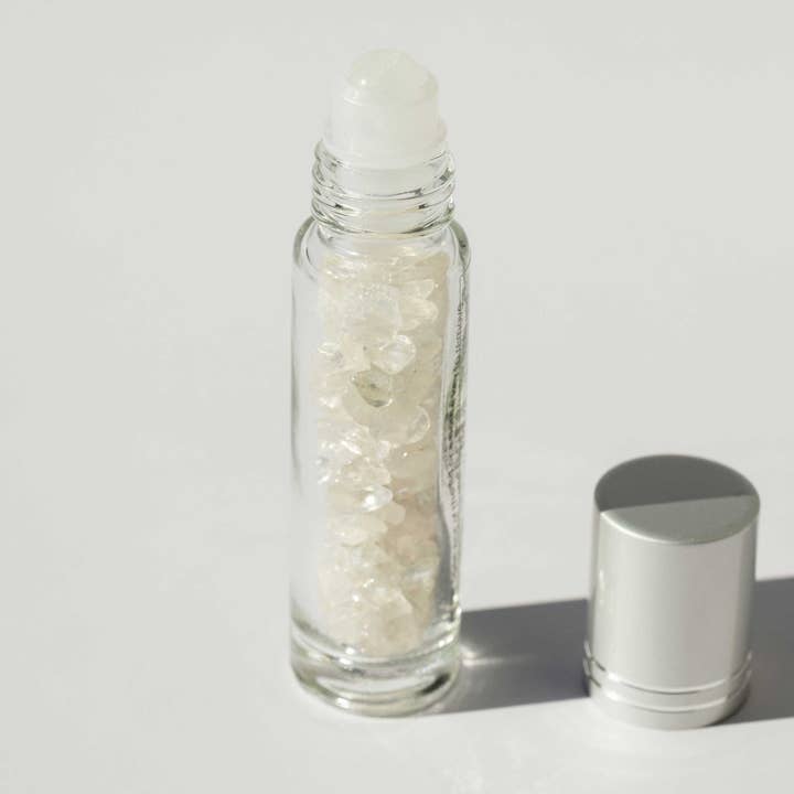 Clear Quartz Crystal Roller Ball Vial for wholesale by Jewelry Made by Me