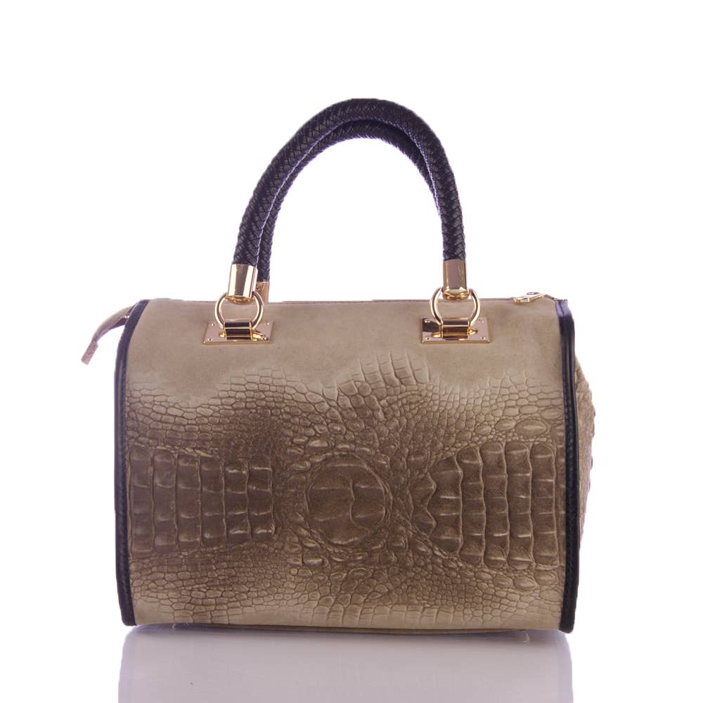 FIRENZE ARTEGIANI – Bolsa de ombro – Mulher por atacado – Sacola feminina Anacapri. Camurça de couro genuíno gravada11