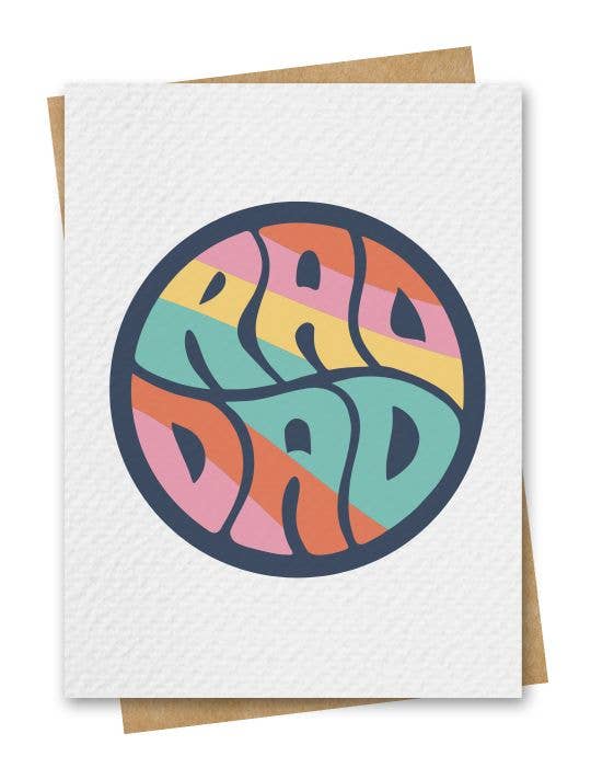 Paper Kuts – wholesale Father’s Day card – Groovy Rad Dad Father's Day Card Includes Kraft Envelope0