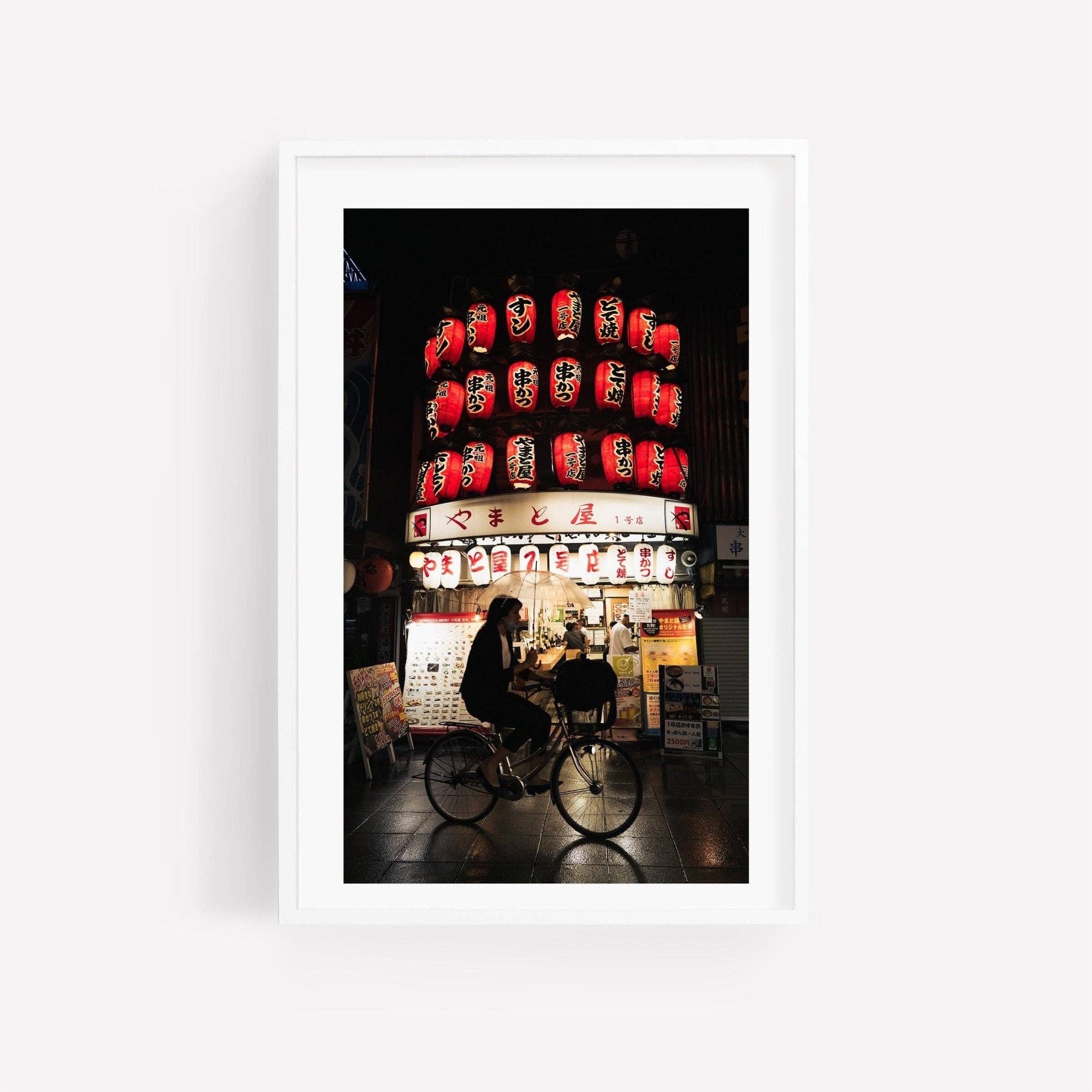 Annie Ambience - Wholesale Photograph - Osaka Lantern Biker | Photography Wall Art2