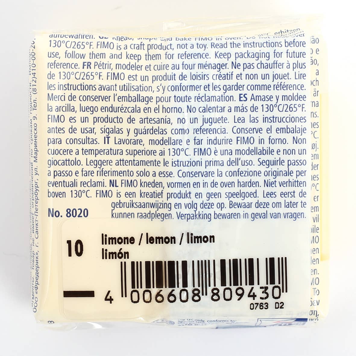 Graine Créative - Wholesale DIY Craft Kit - FIMO SOFT 57G LEMON/8020-103