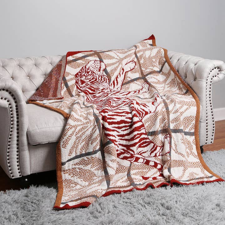 Fashion City - Wholesale Throw Blanket - Cheeta Lion Tiger Forest Design Throw Blanket11