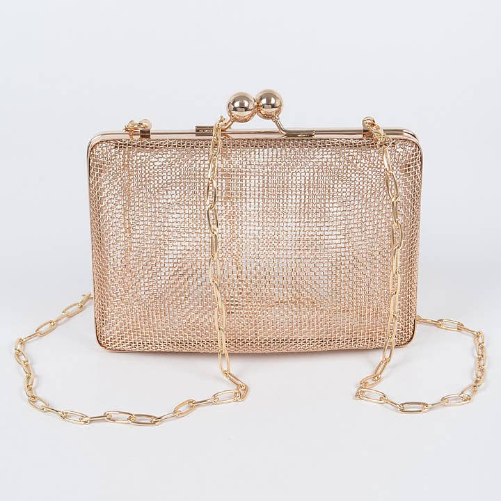 Metal Mesh Frame Clutch for wholesale by 3AM BY H&D ACCESSORIES