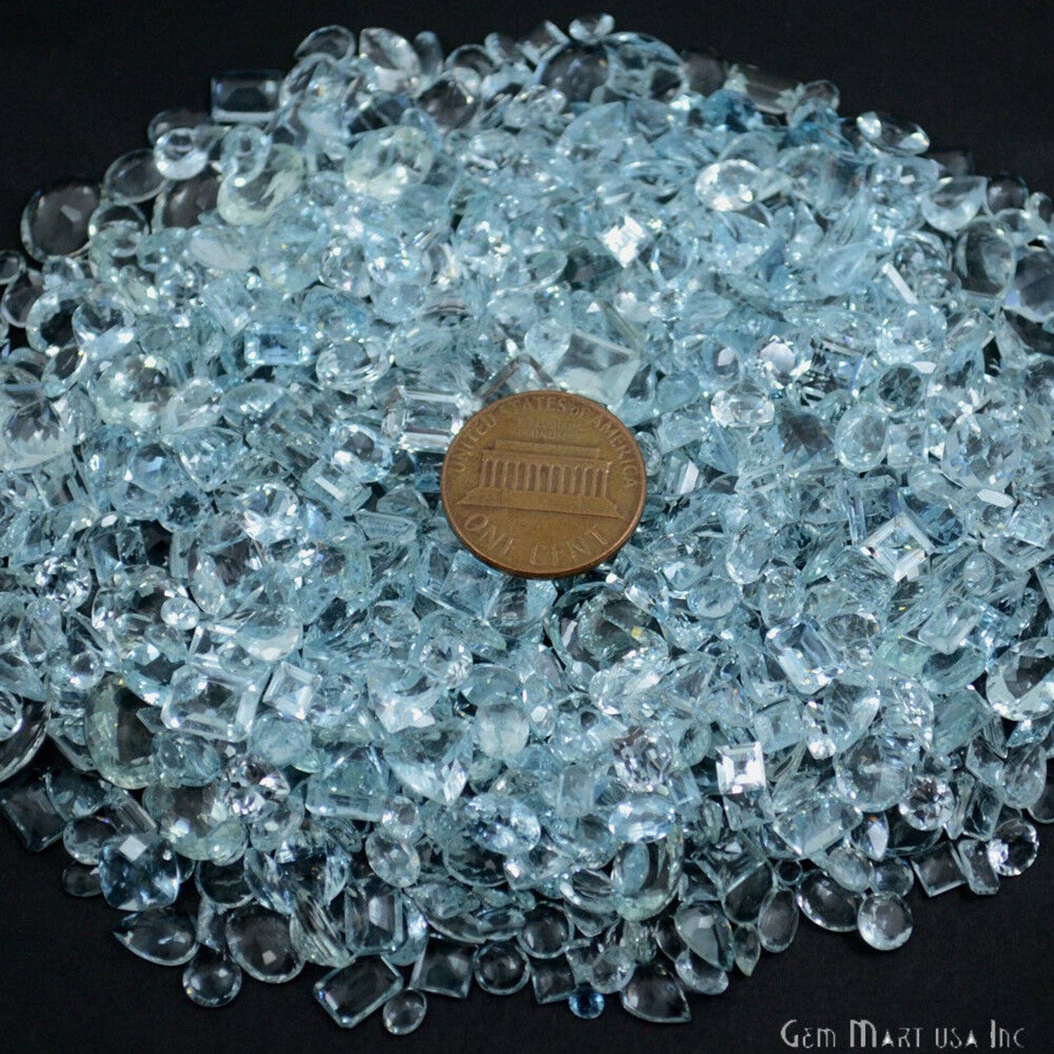 GemMartUSA - Wholesale Spiritual Stone/Crystal - Natural Aquamarine Faceted Loose Gemstone, 6-12mm, 1+ Carats4