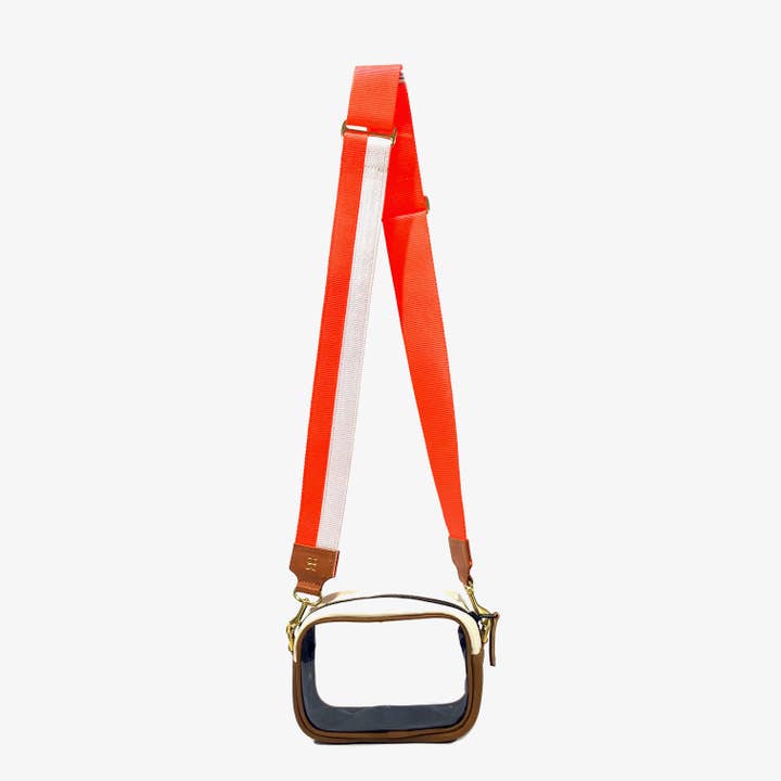Bandoulière Spirit NATURAL avec orange chaud/blanc pour la vente par Canvas Clover
