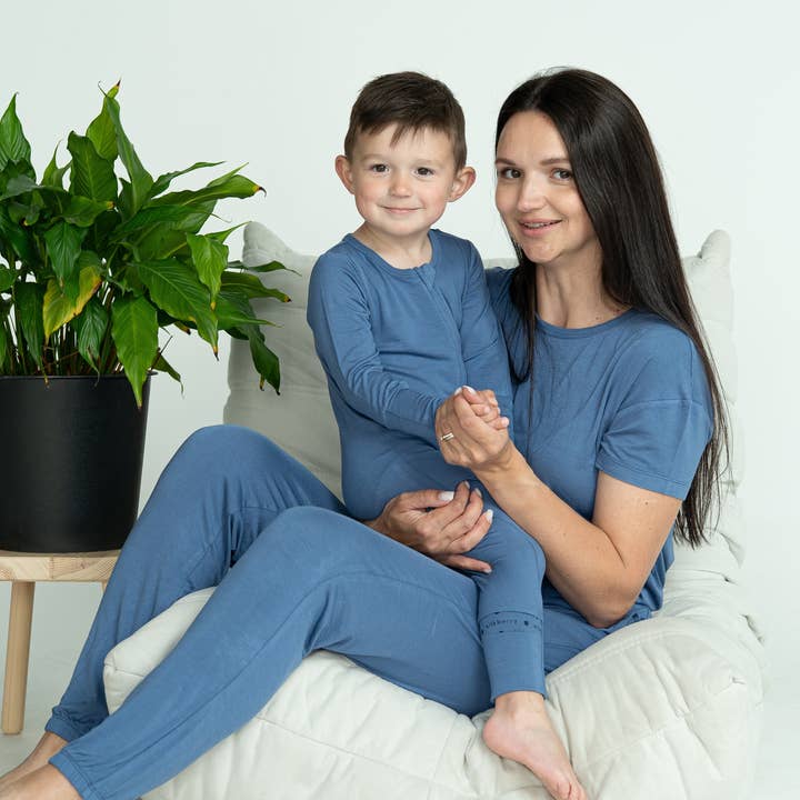 Bamboe loungewear-set met korte mouwen voor dames voor wholesale door Silkberry Baby