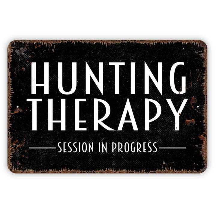 Metall-Wandkunst für Jagdtherapiesitzung in der Hütte für den Großhandel von North Star Rustics Signs