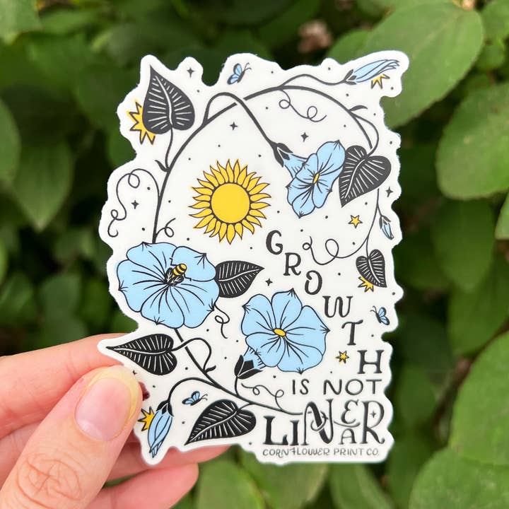Sticker | September Birth Flower | Morning Glory for wholesale by Cornflower Print Co.