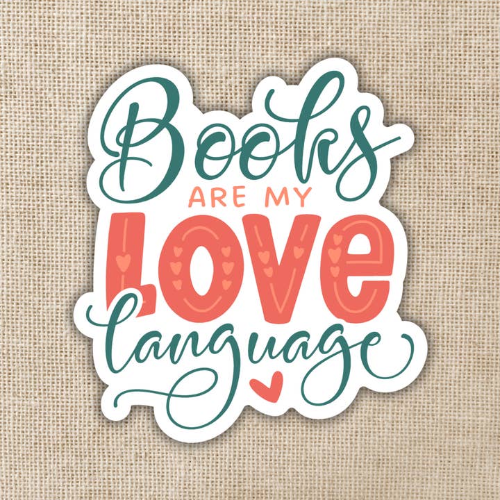 Wildly Enough - Wholesale Sticker - Books Are My Love Language Sticker, 3-inch