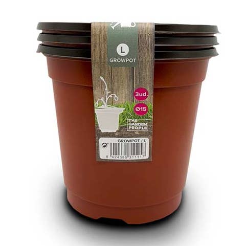 Grow pots Ø15cm (3u) - GROWPOT L for wholesale by JARDIN Y NATURA OUTDOOR & GARDEN PRODUCTS SL
