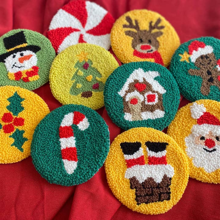 Julkaffeunderlägg, jultomten, julfestdekor för wholesale av Fireflypunch