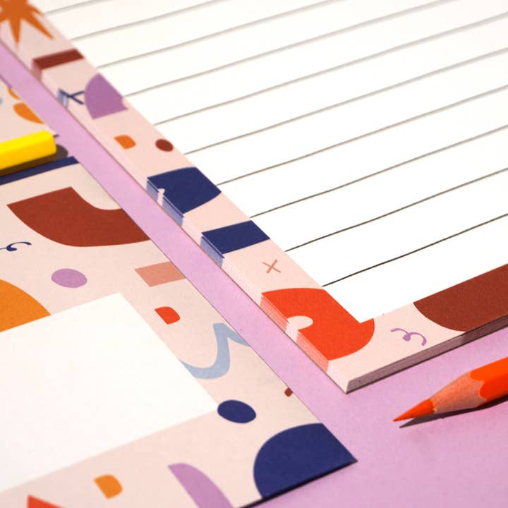 Modern Kids Art - Wholesale Stationery/Notecard Set - Letterhead Set Colorful1