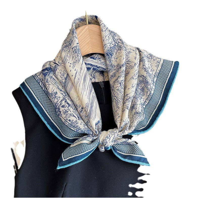 Marayn - Wholesale Scarf - Women's - Luxury Silk  Wool Scarf Chic Style 202546