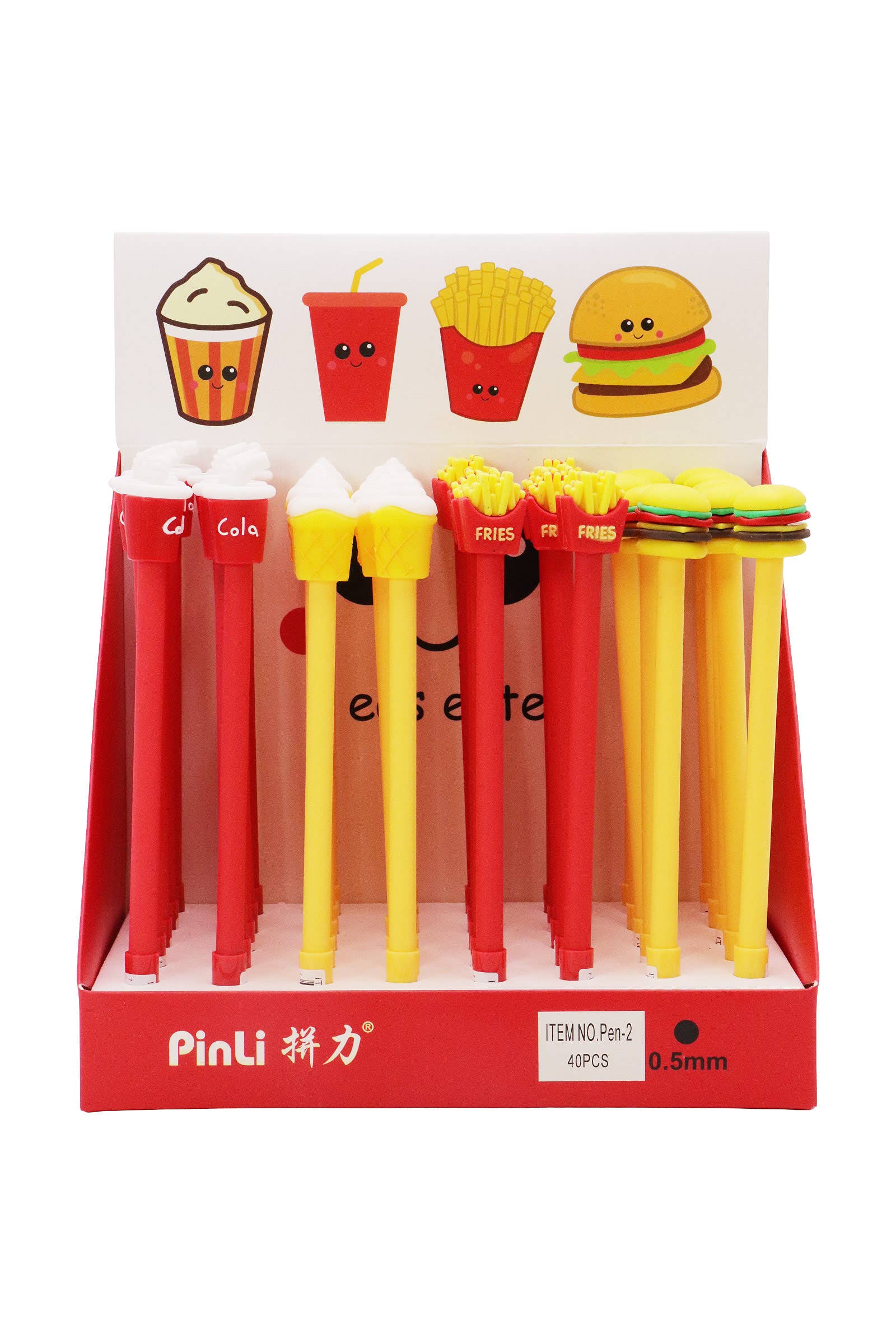 Assorted Fast Food Pen Collection - 40 Pcs for wholesale on Faire2