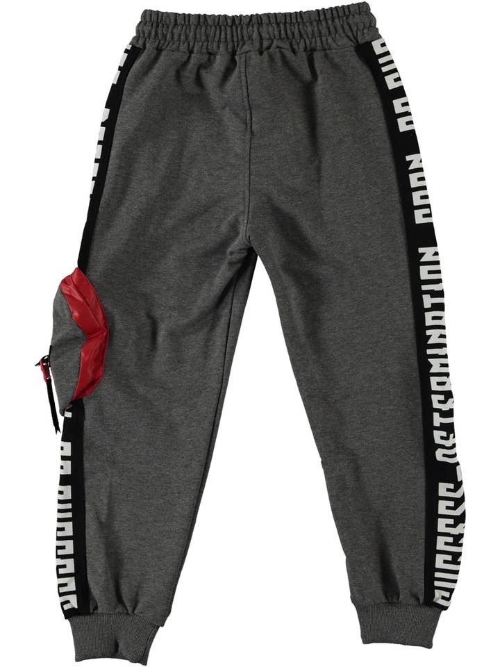 Street Pockets Sweat Pants - Red for wholesale by Boom Bam