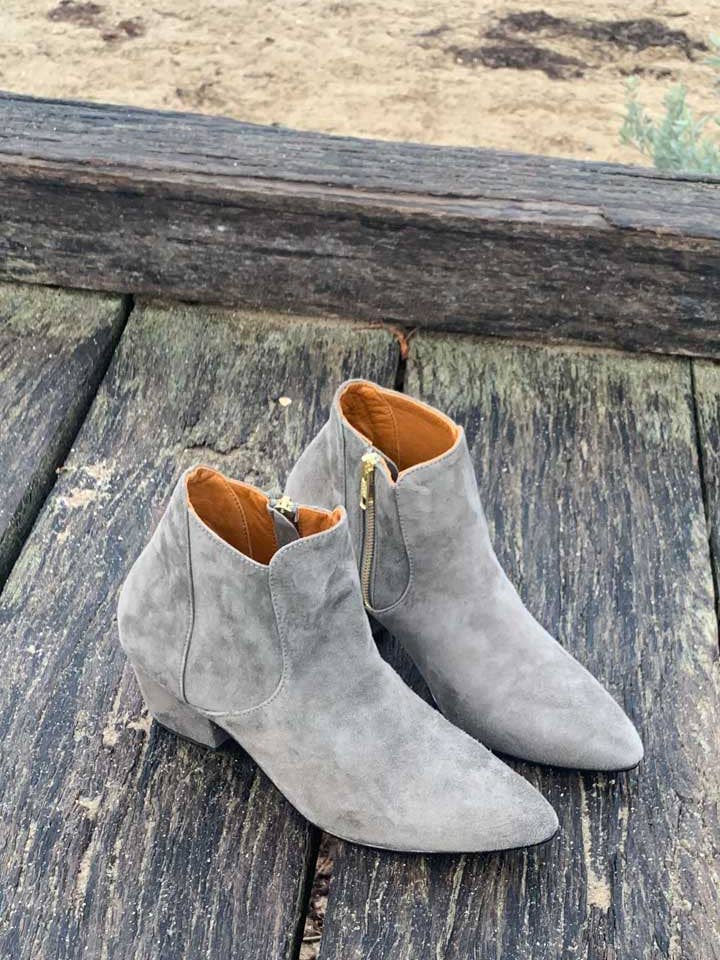 HOSS Cohen Stiefel aus Veloursleder - Ash für den Großhandel von HOSS