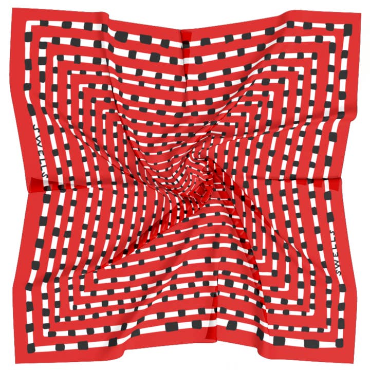 Swells - Wholesale Scarf - Women's - Red + Black Gameday Scarf - Wholesale