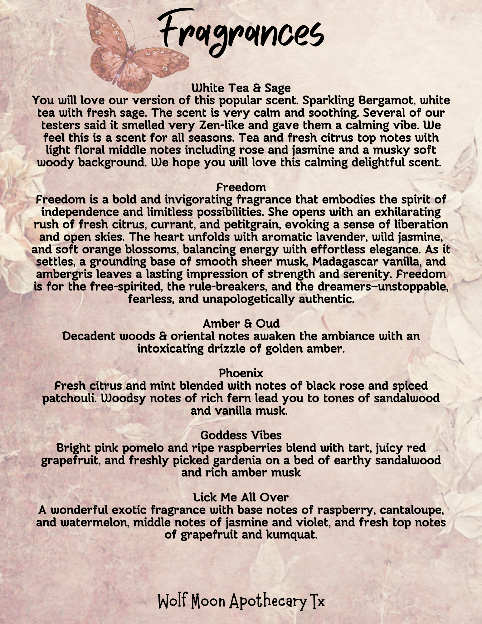 Wolf Moon Apothecary Tx - Vente Huile pour le bain/corps - Huile de Parfum, Corps & Cheveux LUXE | Mélanges de Luxe |5