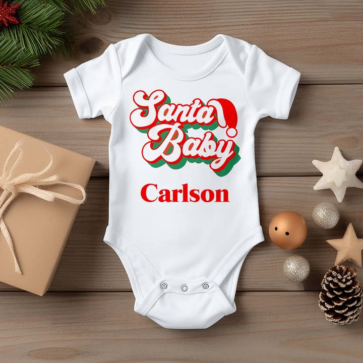 Personalisierte Weihnachts-Onesies | Santa Baby für den Großhandel von Etchey
