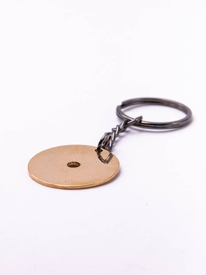 Circle Keychain - Reclaimed Cymbal Accessory for wholesale by Full Circle Co.