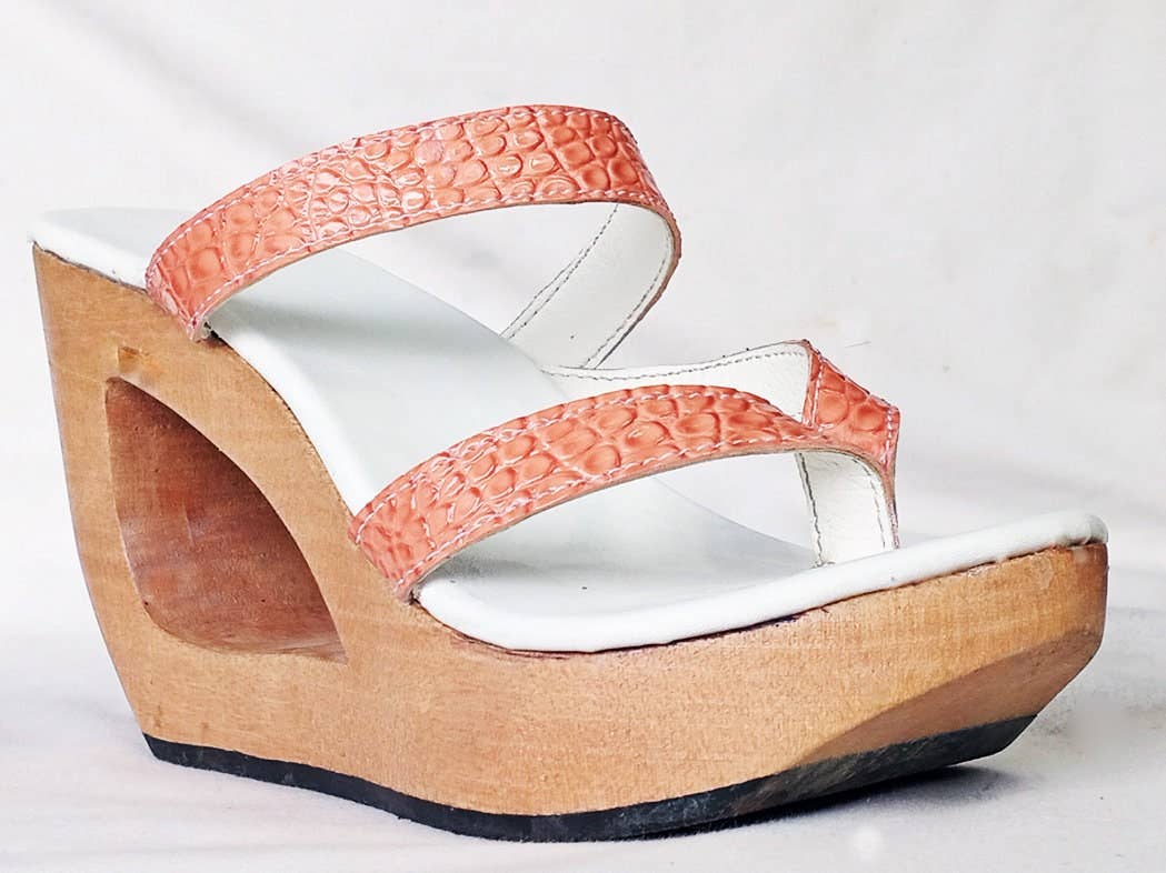 OMES - Vendita all'ingrosso Sandali - Donna - Bruna: Sandali con Tacco Alto in Legno Intagliato a Mano4