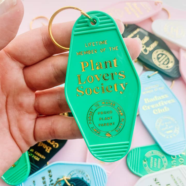 Jollie Ollie Designs – wholesale Nyckelringar - Dam – Växt Lovers Society Motel nyckelring1