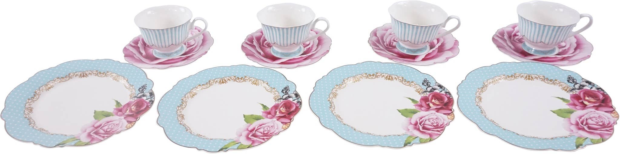 HOFF-INTERIEUR - Vendita all'ingrosso Tazza da tè/caffè - Servizio da caffè in porcellana “La Rose” set da 12 pezzi1