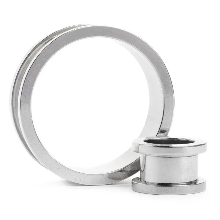 Túnel de aparafusamento em aço prateado/plugue/medidor por atacado de Custom Plugs