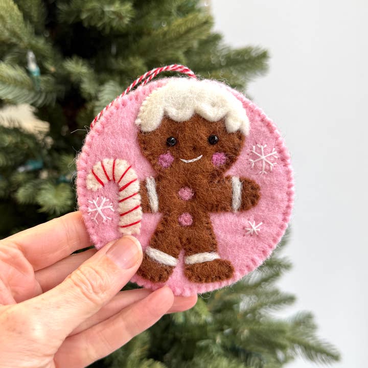 Ornaments 4 Orphans - Vente Objets de décoration - Lot de décorations en forme de cercle, décoration de Noël en laine feutrée 4