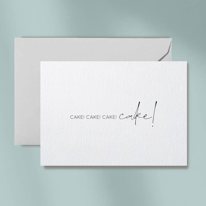 Torta! Torta! Torta! Torta! | Biglietto con busta per la vendita all'ingrosso da parte di Debblschebbl Design Studio
