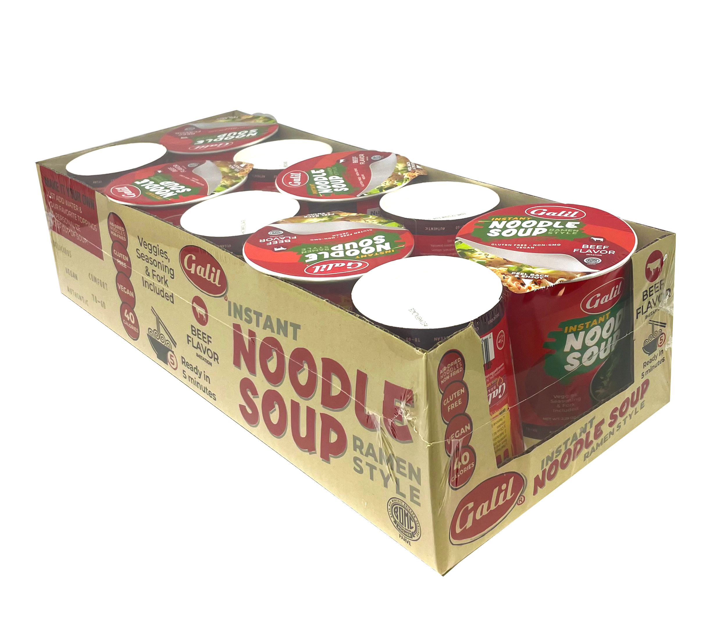 Galil Brands - Wholesale Soup - Galil Instant Cup Soup | Beef | Gluten Free Rice Ramen1