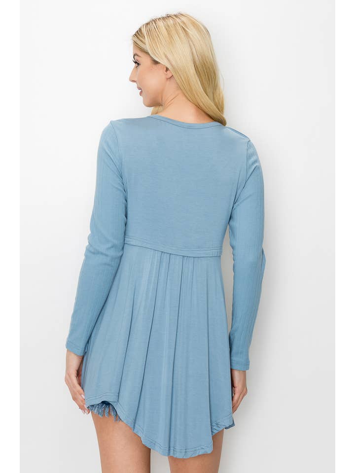 ePretty - Wholesale Tunic - Women's - EP-TP1606 Baby Doll Tunic Henley Top3