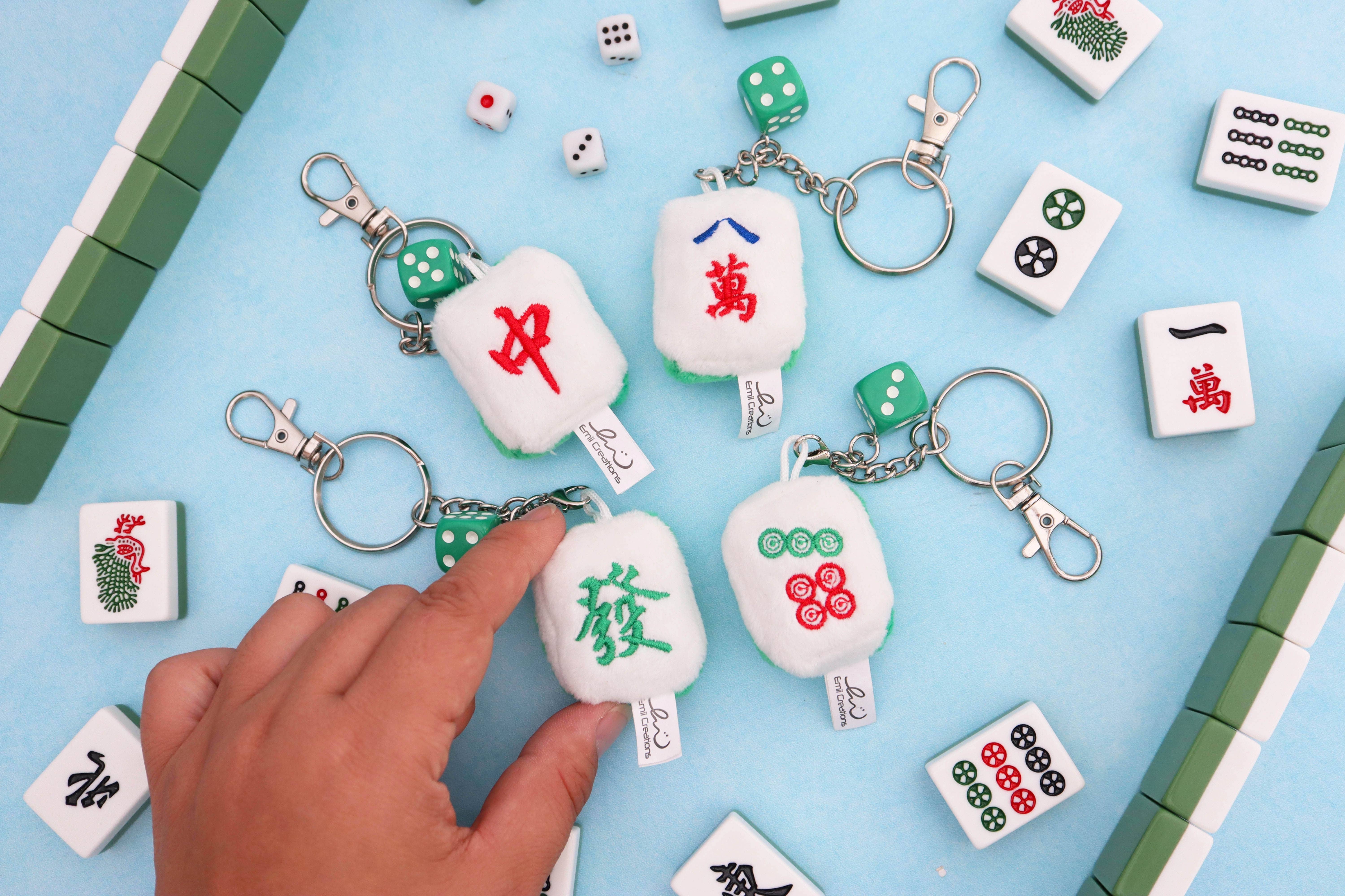 Emii Creations - Wholesale Keychain - Unisex - Tiny Mahjong Tile Plush Key & Bag Charm13