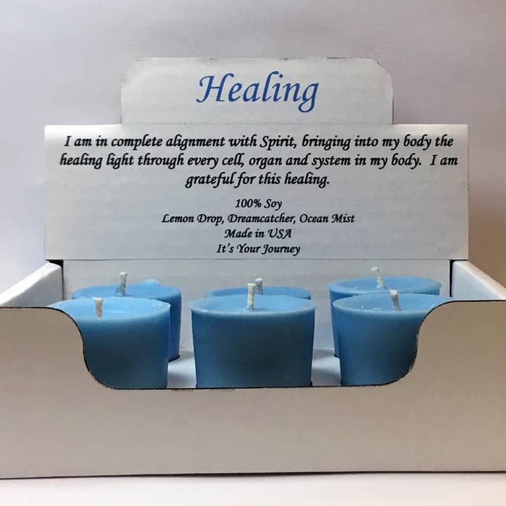 Healing Votive 6 Pack for wholesale by It's Your Journey LLC