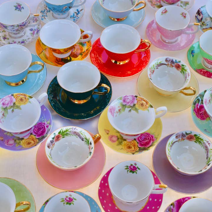 All Little Cute Things - Wholesale Tea Set - Tea Party Mismatched teacups Event Planner1